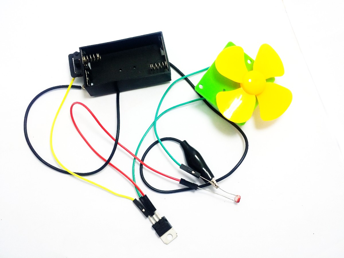 LDR light control Fan circuit science DIY Kit STEMP kids Science